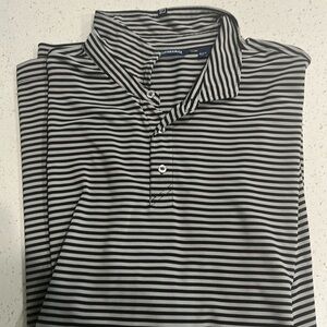 Men’s Cutter & Buck Polo - Black and Grey Stripe